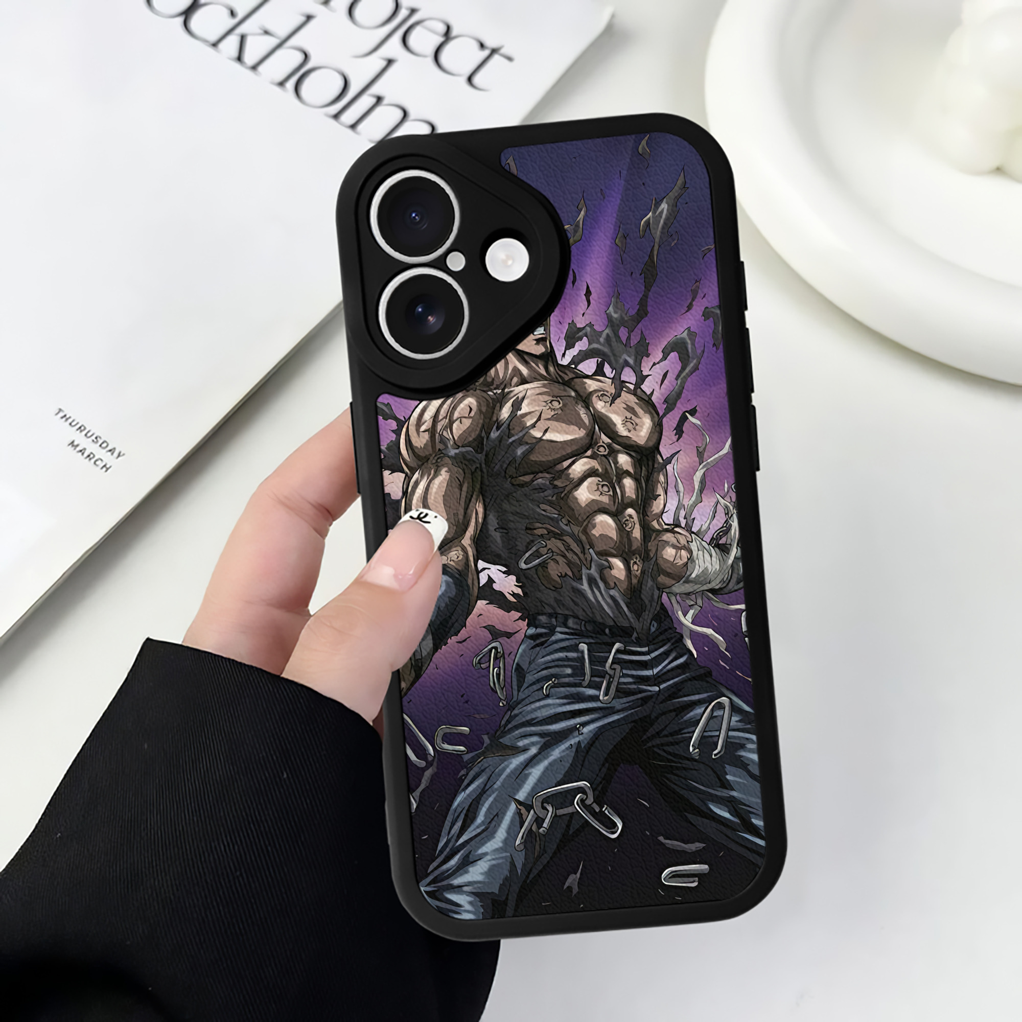 （画像用） 北斗の拳 Fist of the North Star 【iPhone 16シリーズ対応】シリコンスマホケース（レザー調） 材質：シリコン